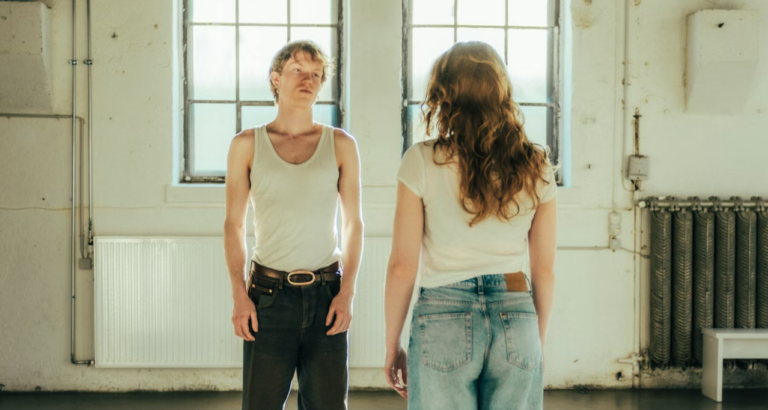 2 actors working on stage
